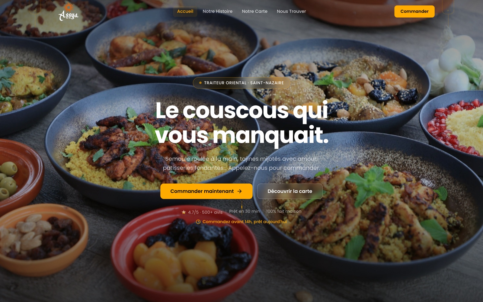 Preview of the Assya Traiteur website