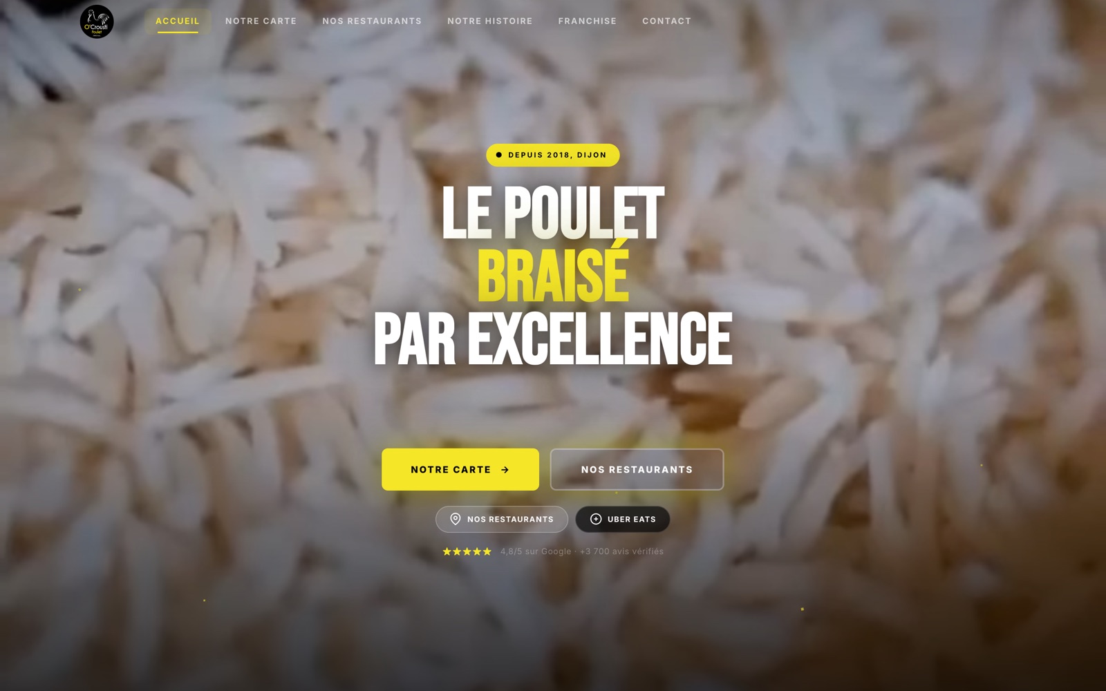 Preview of the O'Crousti Poulet website